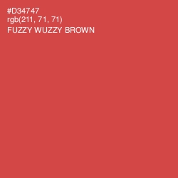 #D34747 - Fuzzy Wuzzy Brown Color Image